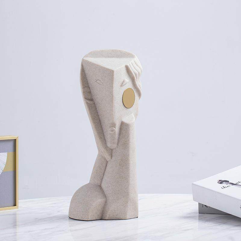 创意新品欧式砂岩树脂材质工艺品客厅家居饰品样板房软装配饰手工