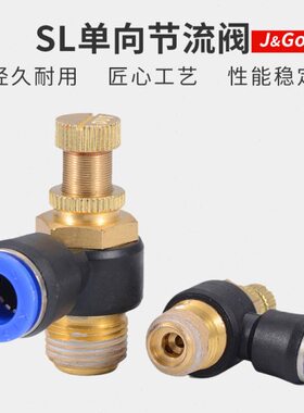 3SL0//-可调8-单向4/2气管6气动10快速接头SL/节流阀调速阀12mm0