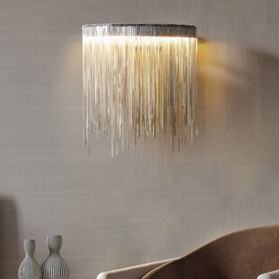 卧室床简约客厅流苏创意网红后现代电视背景墙装饰灯头灯轻奢壁灯