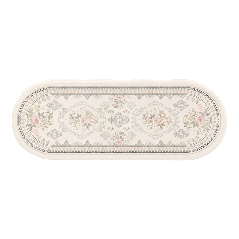 奶油风卧室床边地毯房间复u古床边毯客厅茶几毯法式高级感主卧地