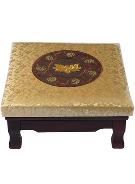 皮革拜凳深蓝色拜凳拜垫蒲团家用跪G拜垫寺庙拜佛凳拜墩跪垫禅垫