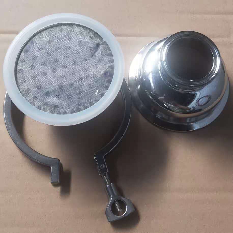 304不锈钢出料口过滤器快装球形阻火器卫生级直通管X道滤网过滤器