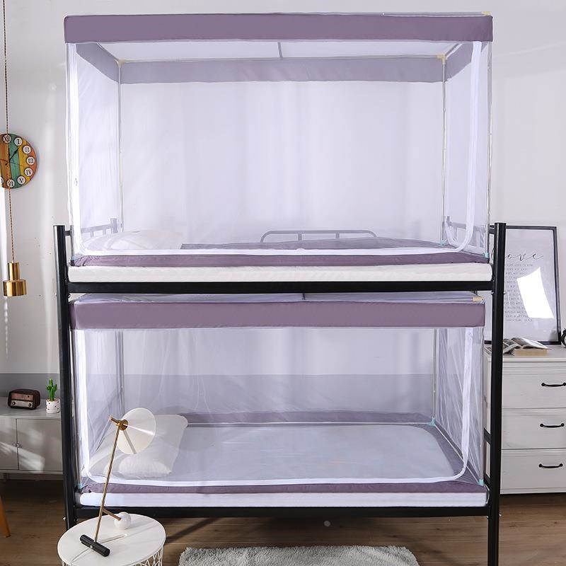 学生蚊帐简d约款宿舍上下铺通用寝室0.9米单人床带支架初高中住校