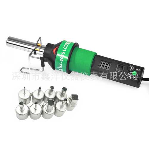 工爵新品 GJ-8019 lcd 便携式无刷恒温热风枪 450W 多种组合套装