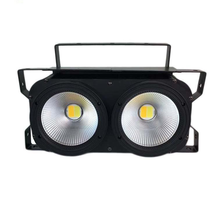 led200w两眼观众灯COB面光灯正白暖白闪光灯婚庆酒吧演出舞台灯