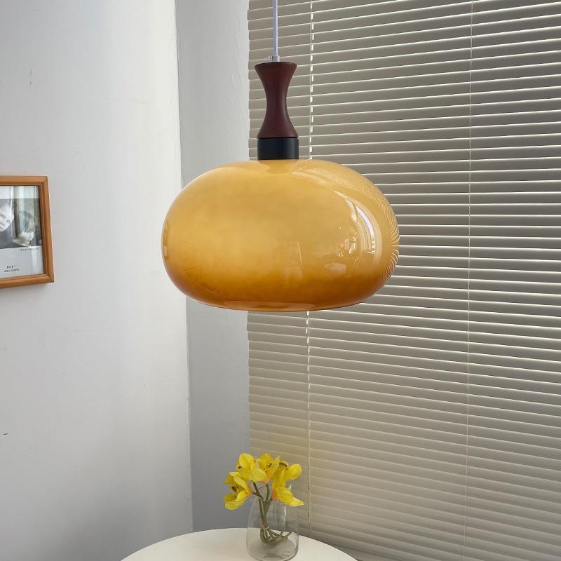 中古包豪斯吊灯卧室日式侘寂风书房vintage复古ins餐厅吧台玻璃灯