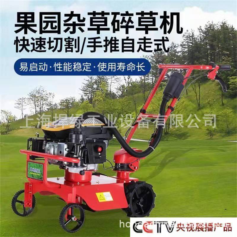 杂草碎草机果园割草机农业除草机开荒打草机小坦克手推自走草坪机