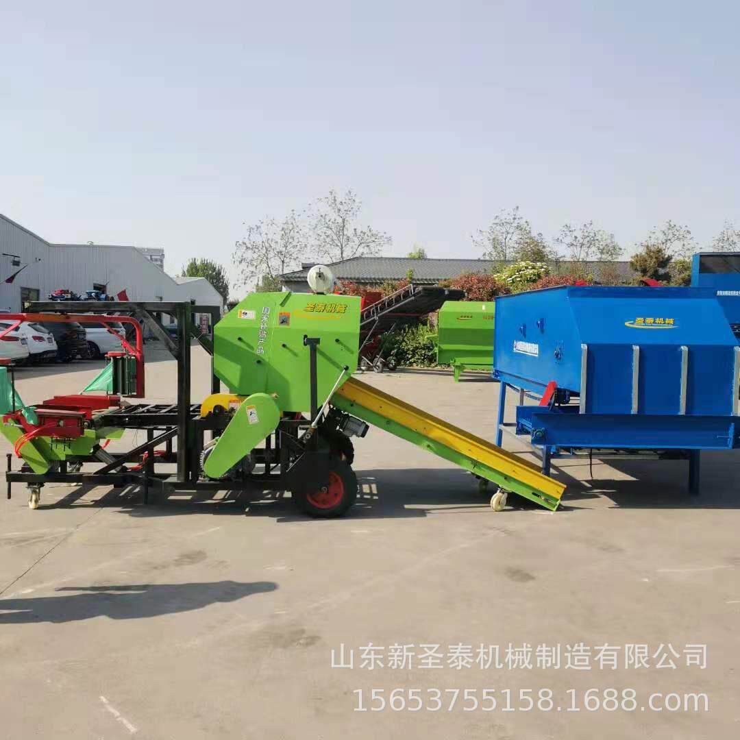 辽宁秸秆发酵打捆包膜机青贮打捆包膜一体机