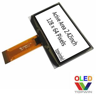 2.42寸白光大尺寸oled液晶显示屏ug 2864aswpg01接插2.4英寸厂家
