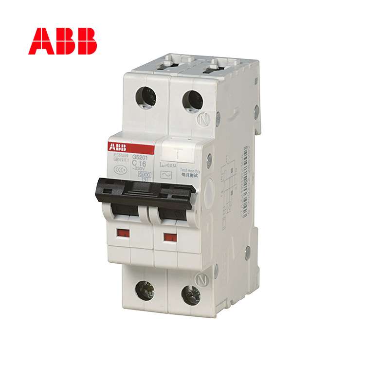 ABB断路器GS201系列25A漏电保护10KA开关1P+NGS201M A S-B25/0.1
