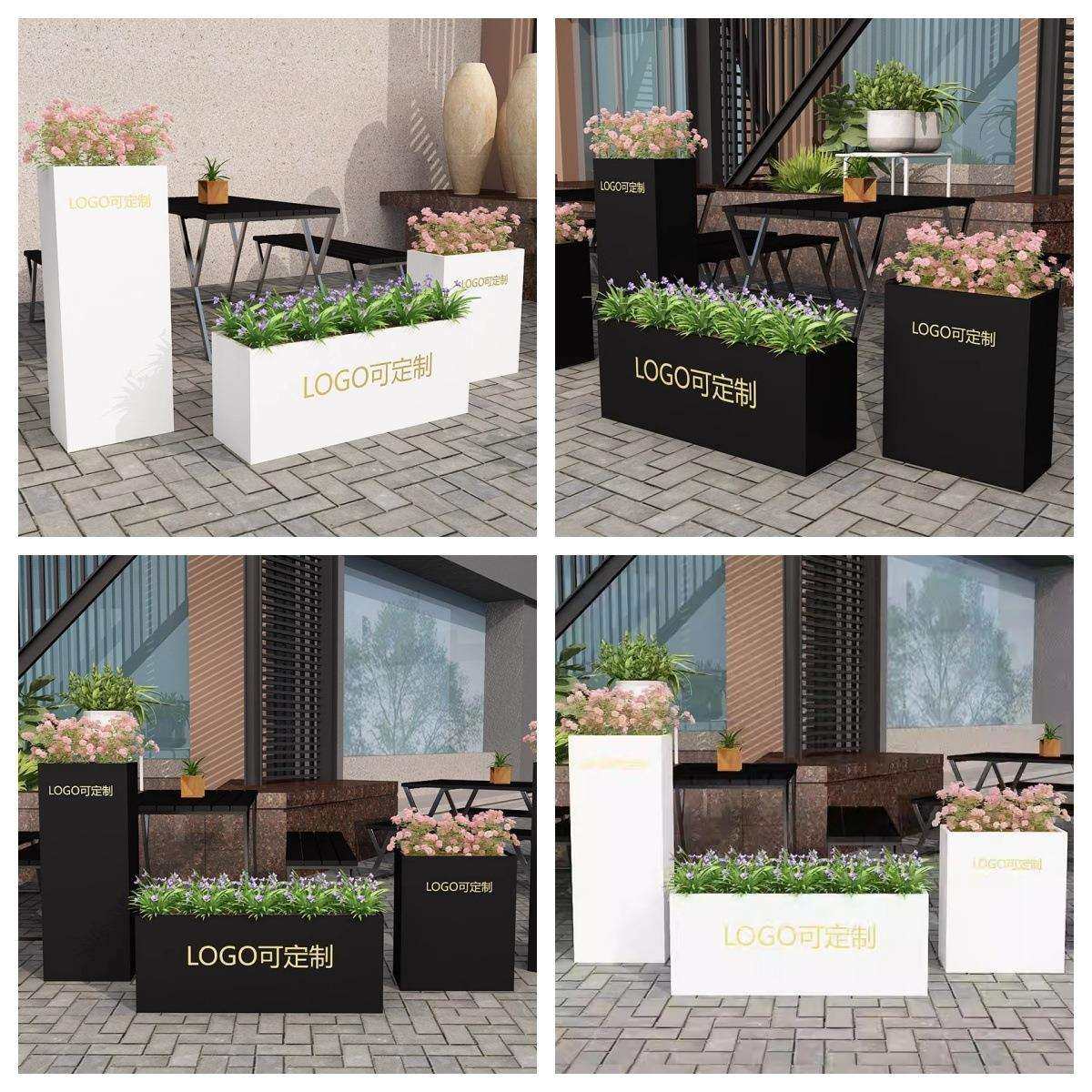 户外不锈钢花箱组合 商场售楼部广场外摆花盆 室内种植箱铁艺花槽,电子元器件市场,其它元器件,淘宝优惠券,粉丝福利购,淘宝优惠卷