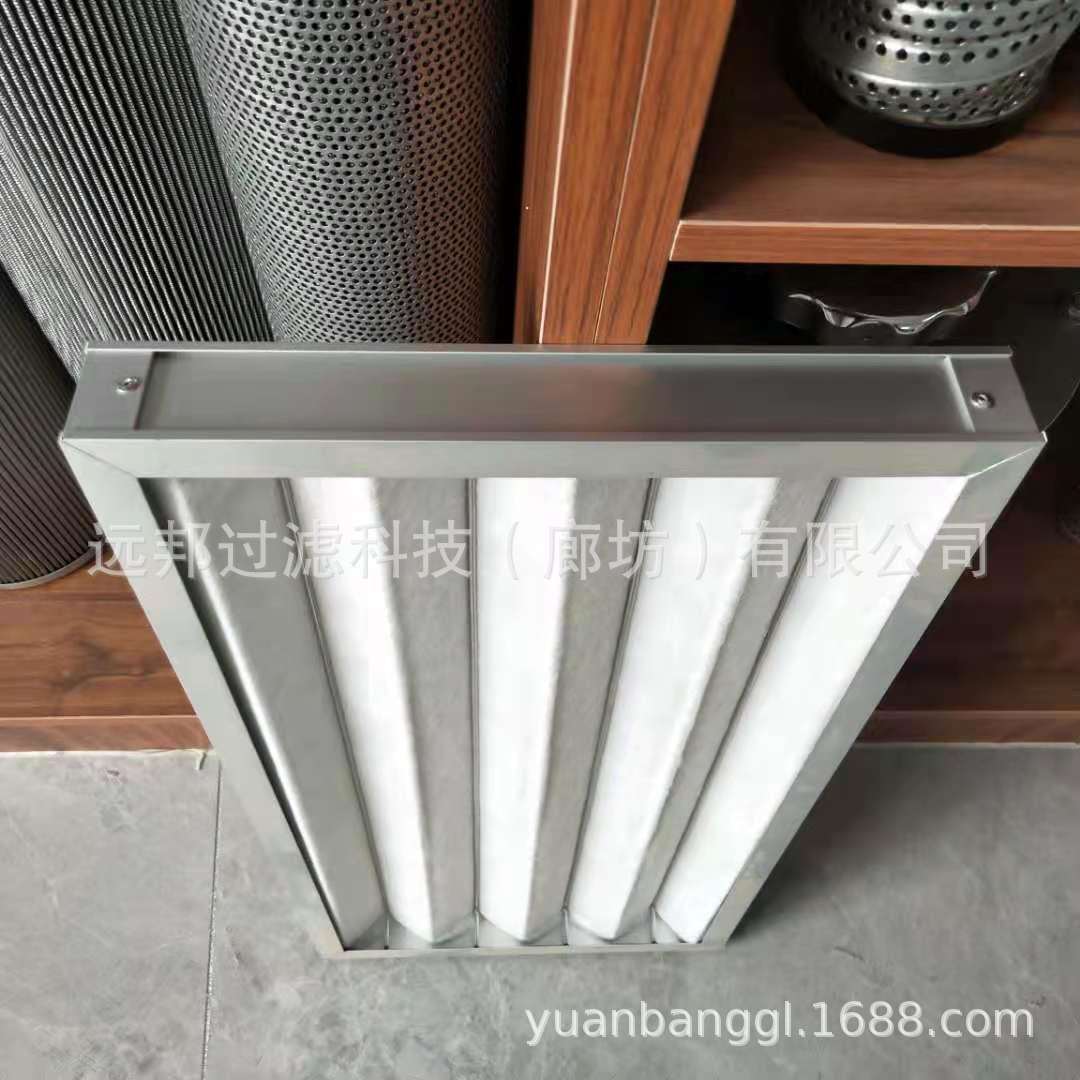 供应 G4铝框初效过滤网500*300*50 折叠空气过滤芯板框式过滤棉