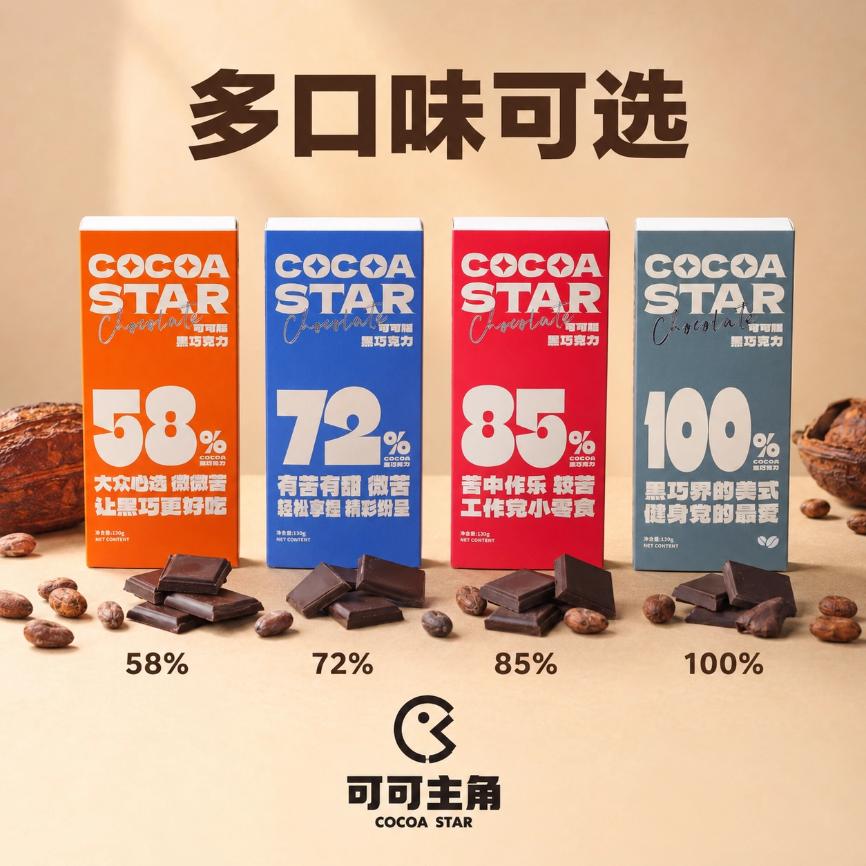 【可可主角】百分比黑巧克力