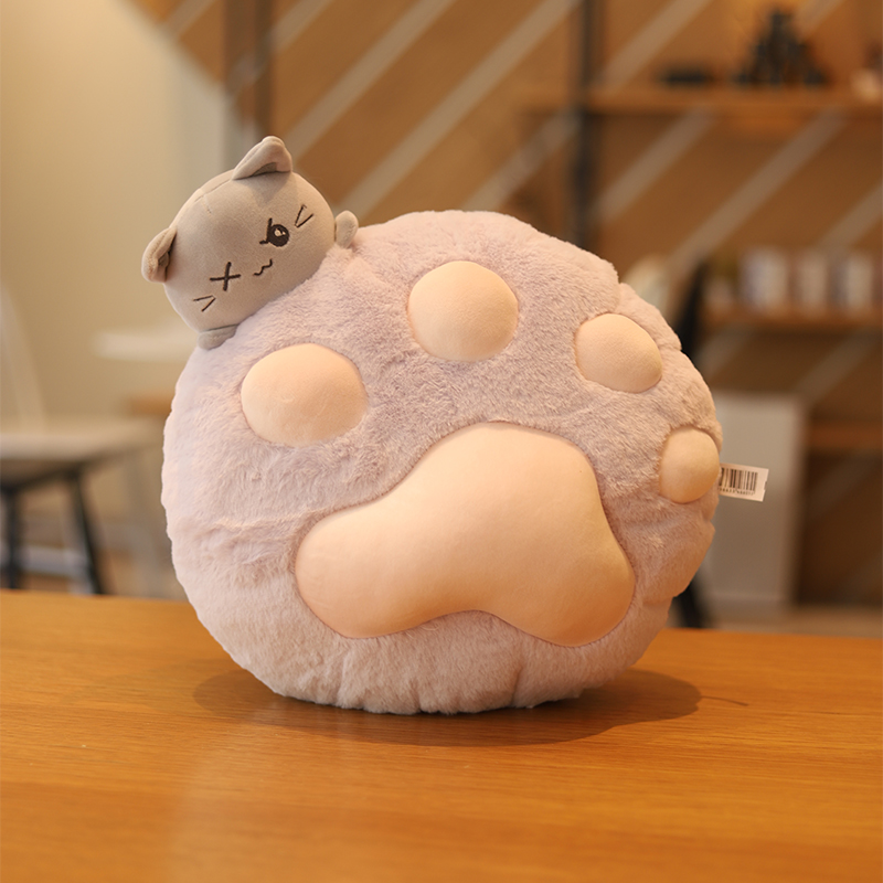 可爱猫爪抱枕被子两用午睡枕头办B公室靠垫折叠空调被靠枕珊瑚绒
