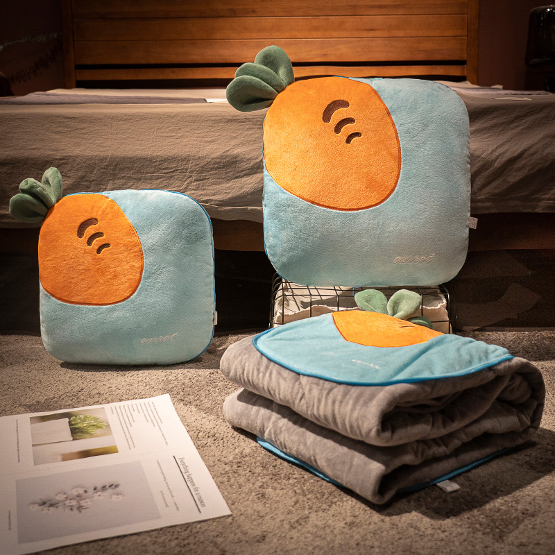 抱枕被子两用办公室折叠毯u子二合一午睡枕头汽车载冬季加厚小靠