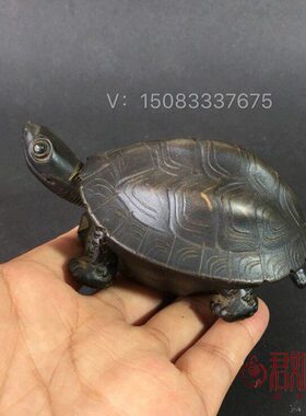 部小摆件茶宠 头动可活动紫砂内外乌龟乌龟老紫砂分体小乌龟摆件