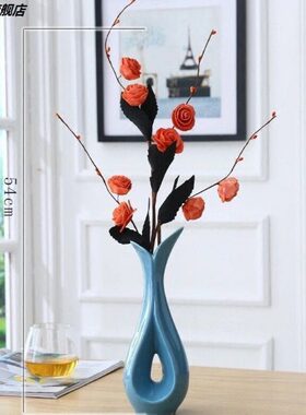 插花器餐桌摆件陶瓷花瓶家居水养鲜花客厅简约北欧轻奢白色小清新