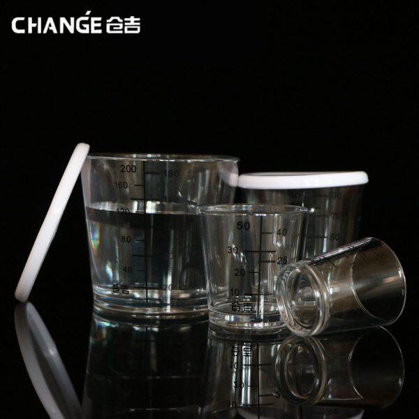抗垂钓小配件带盖饵料杯透明PC带摔四件套量杯水杯仓吉刻度拌加厚