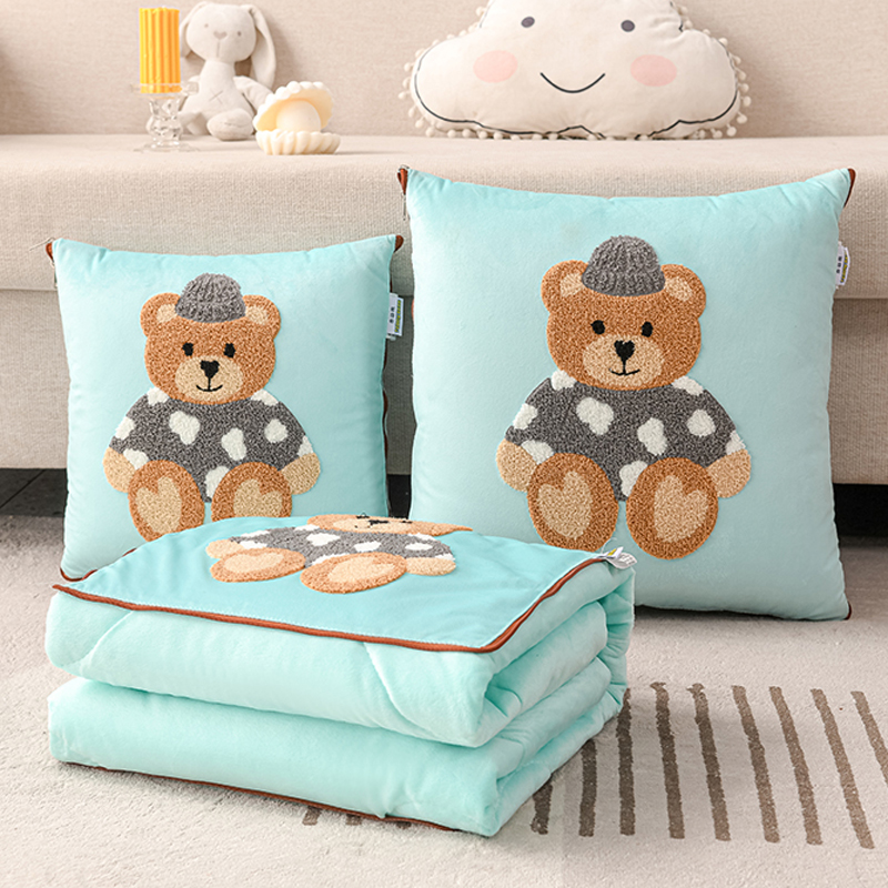 抱枕被子两d用二合一加厚折叠汽车载枕头被办公室午睡空调毯子靠