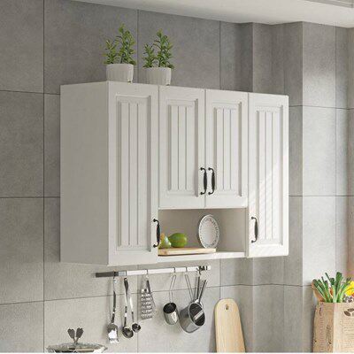 定制可挂墙式置物架厨房吊柜浴室墙壁柜客厅卫生间储物柜阳台实木