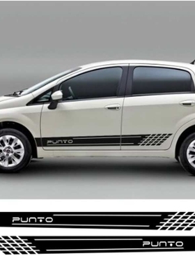 适用于菲亚特 FIAT Punto侧裙装饰贴贴纸汽车拉花改装车贴A929