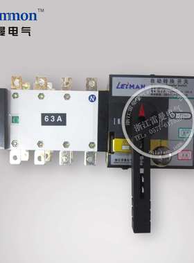 供应雷曼双电源自动转换开关 隔关离型双电源开关 LMSG-100A/3P