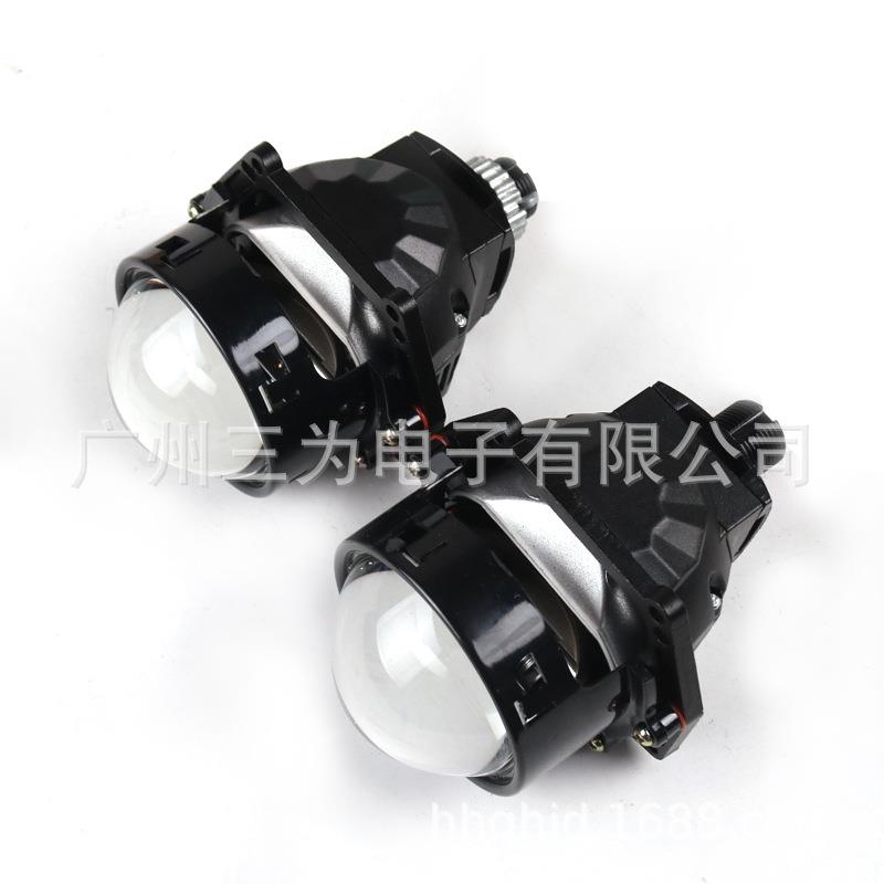 三为Sanvi新款3寸无损LED双光透镜大灯55W 5500K远近光一体前照灯