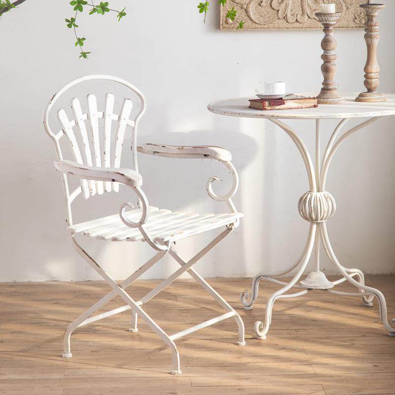 美式乡村铁艺边几客厅茶几家居餐厅组合桌椅甜品店咖啡桌复古