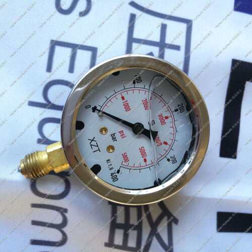 螺纹轴向D63mm直径精密不锈钢耐震压力表厂家 液压工业船舶用