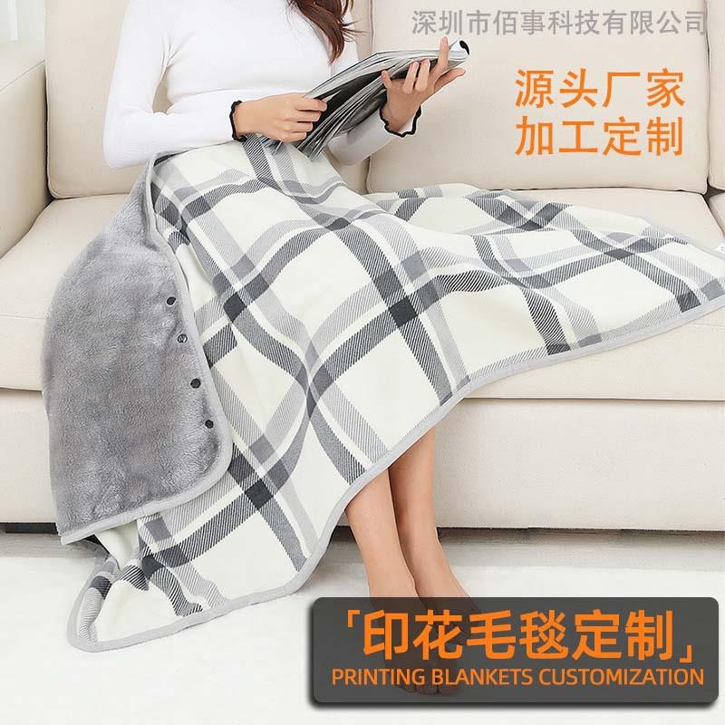 新款电热披毯碳纤维石墨烯电热毯电褥子双人双控制器家用电热毯
