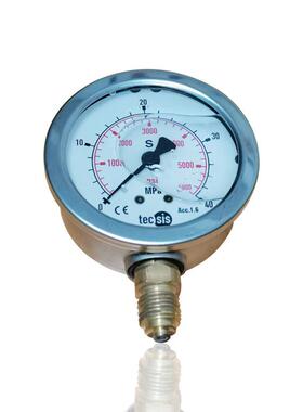 德国泰科斯压力表tecsis不锈钢压力表耐震充油YN63 40MPA 5800PSI