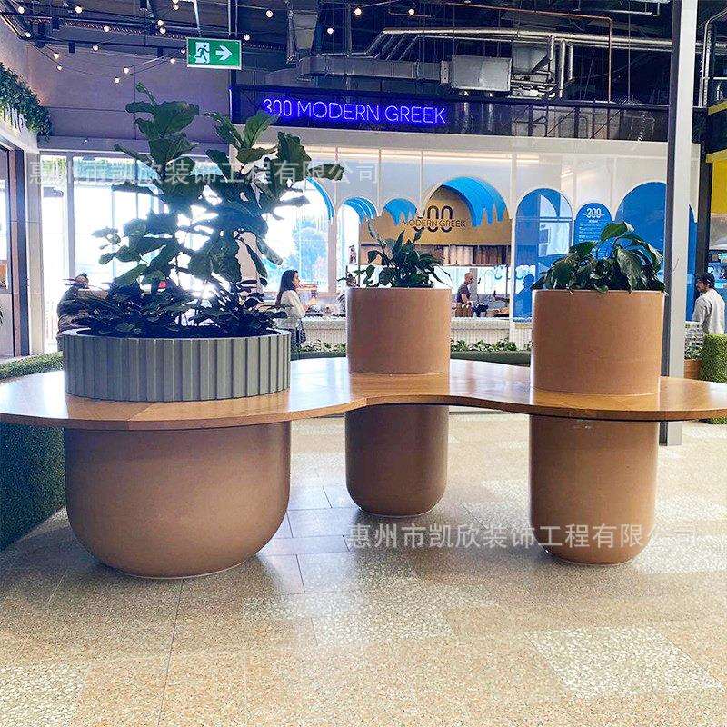 玻璃钢座椅休闲椅商场公园学校等候椅户外坐凳厂家围树池景观桌子