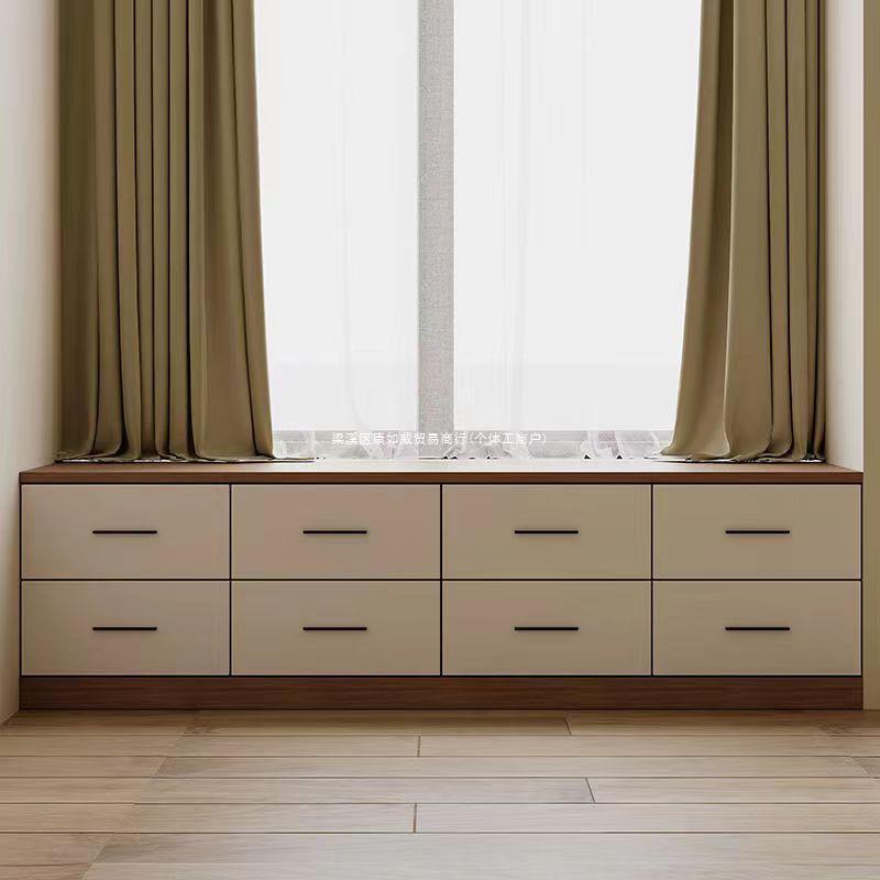 实木新款飘窗柜抽屉斗柜矮柜地柜收纳柜储物柜子可坐榻榻米窗台柜