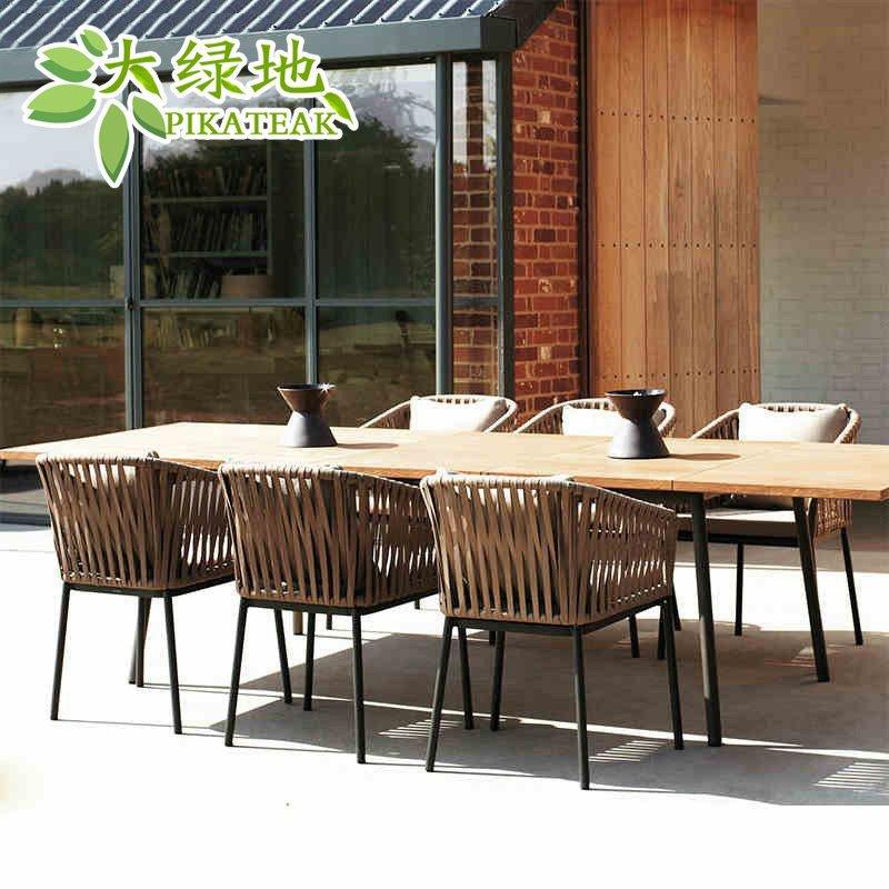 户外桌椅庭院露天休闲藤椅花园藤编桌椅阳台室外家具别墅藤艺餐桌