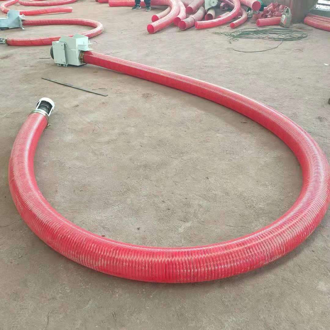 软管吸沙机厂家 小型车载抽粮机 软管螺旋输送机 牛筋软管上料机