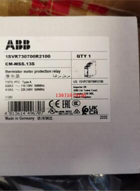 ABB热敏电阻继电器 CM-MSS.13S 110-130VAC , 220-240VAC