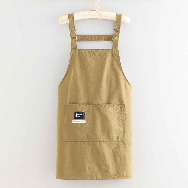 简约时尚防泼水围裙l家用厨房做饭餐饮专用定制logo印字背带工作