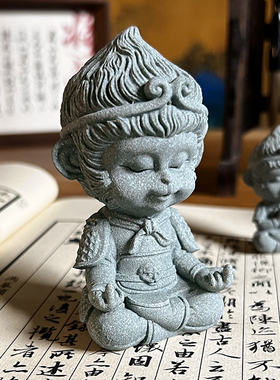 国风中式桌d面摆件大圣茶宠高级手把鱼缸假山盆景造景家居装饰礼