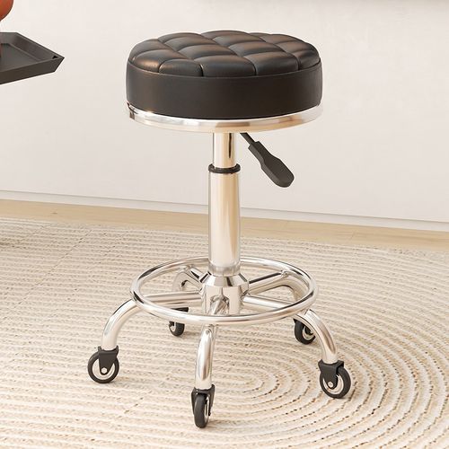 美容院专用大工凳升降转椅圆w凳美发美甲椅子美容凳子滑轮理发店