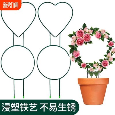 新款爱心形铁艺花架山乌龟绿萝爬藤C架子绿植攀爬园艺圆形造型支