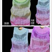 肚皮舞梦幻系列真丝舞蹈扇演出渐变古典舞色扇 道具长跳舞扇绸子