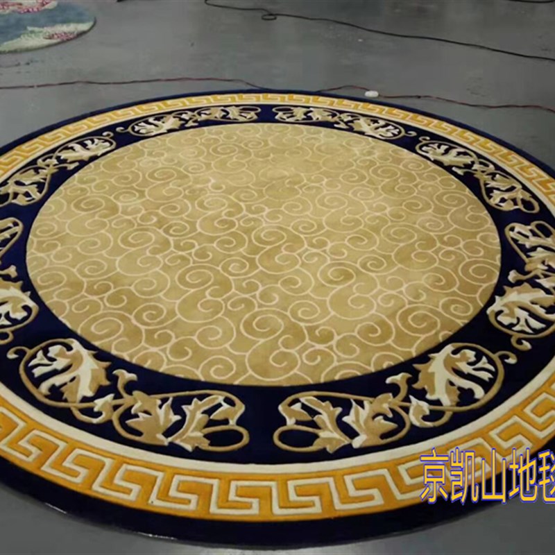 北欧复古古典圆形k手工进口羊毛客厅茶几沙发地毯餐厅书桌大厅定