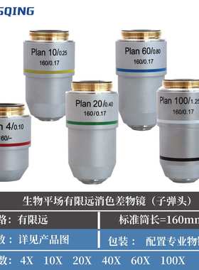 195PLAN生物显微镜物镜磨砂款物镜 20.2mmRMS螺纹