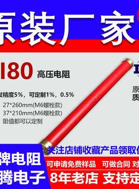 RI80玻璃釉大红袍铜脚高频无感高压电阻200W39K40K43K47K50K56KJ