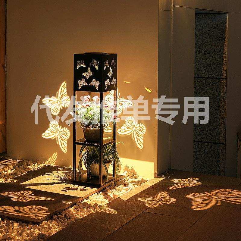 户外防水太阳能庭院灯超亮便携节能led多功能蝴蝶款灯具射灯