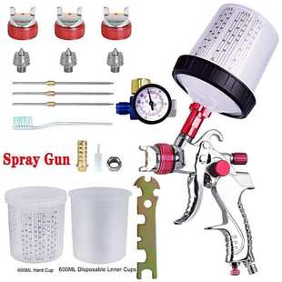 空气喷枪套件汽车油漆重力进料汽车底漆喷嘴套装 Hvlp 241