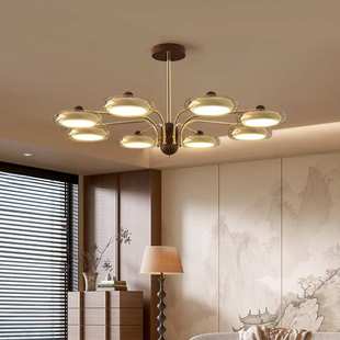 法式 vintage全屋中山灯具 奶油风客厅吊灯高级感大厅主灯2025新款