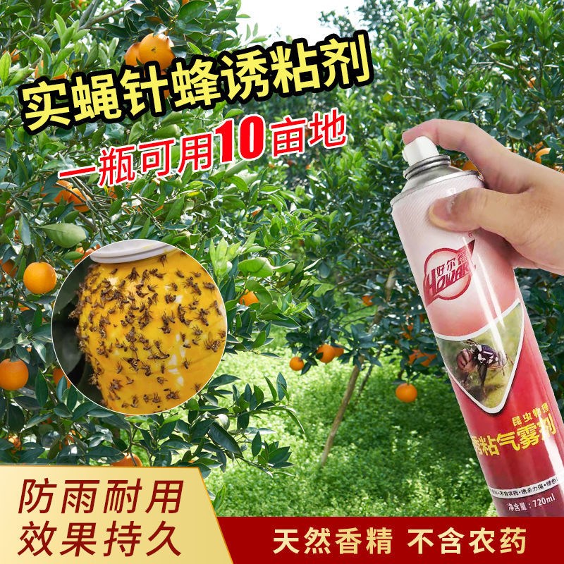 瓜果实蝇诱粘剂蔬果树杀虫剂果蝇喷剂粘着剂昆虫物理性诱粘剂包邮