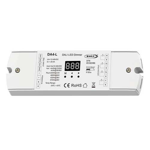 DC12-48VDALI-1-4地址 4路调光器 数显恒压转DALI信号 自检 DA4-L
