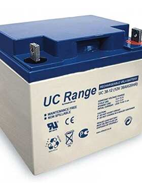 Ultracell蓄电池UL38-12 12V38AH/20HR直流屏 UPS EPS纸箱非进口